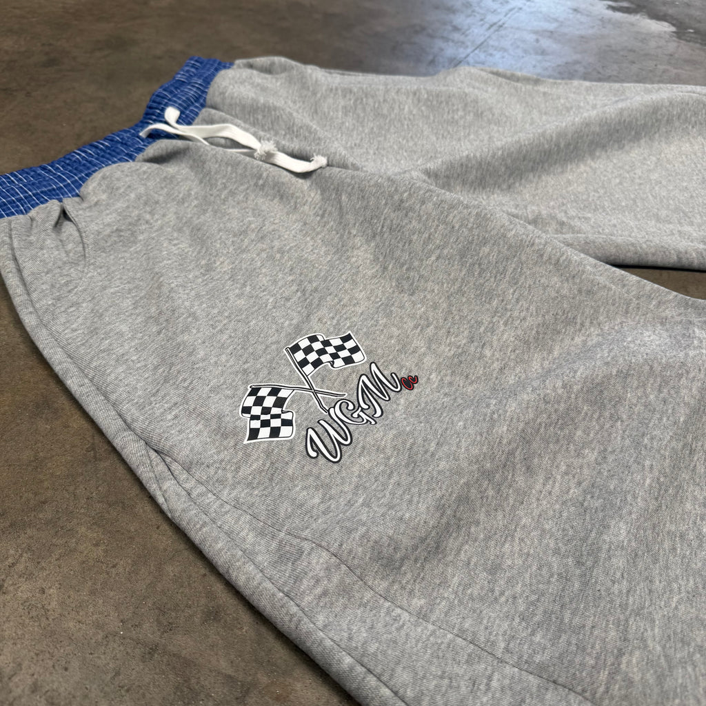 checkered baggy grey sweats