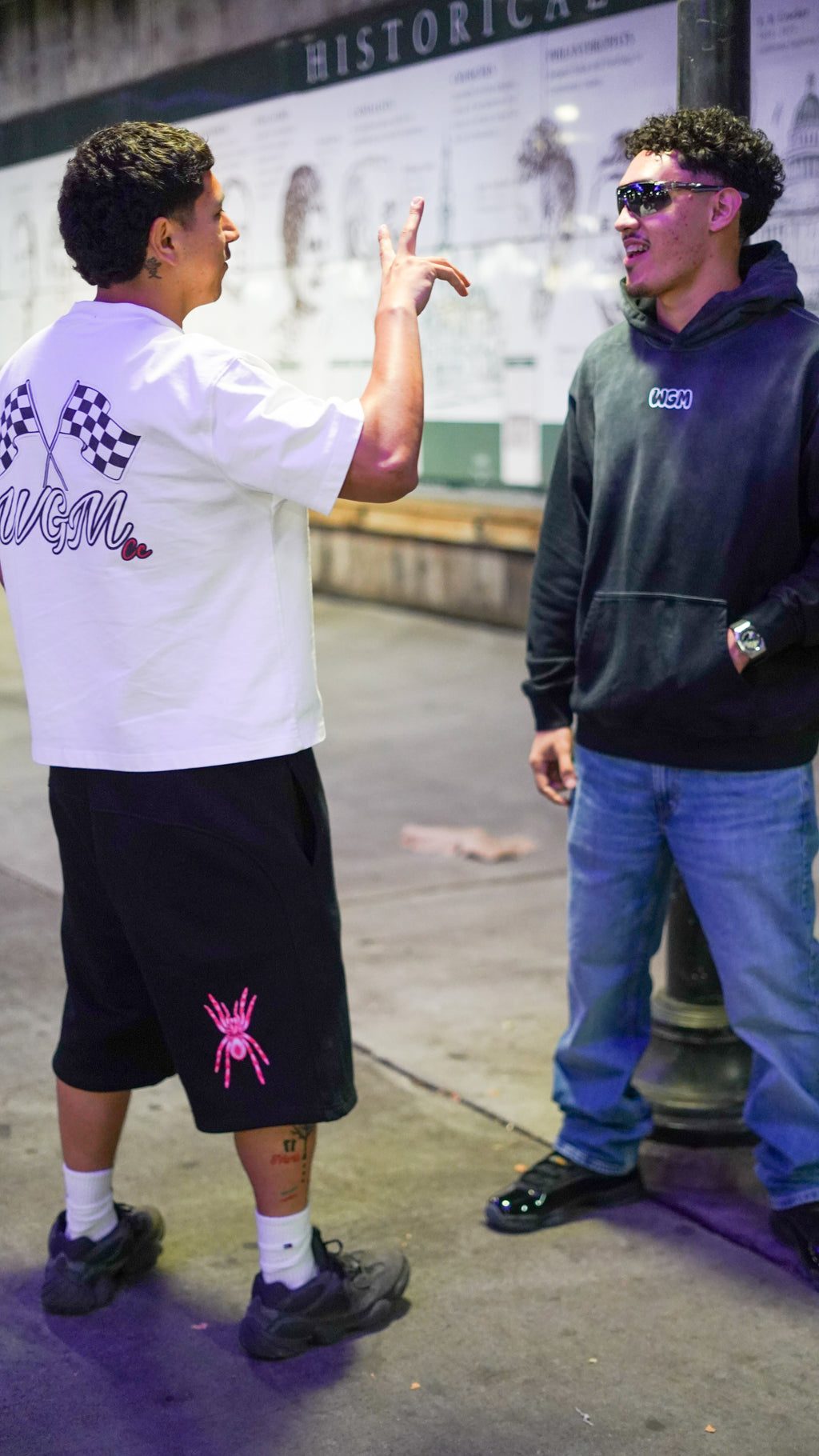 checkered flag Heavyweight Sunfade Oversized Hoodie