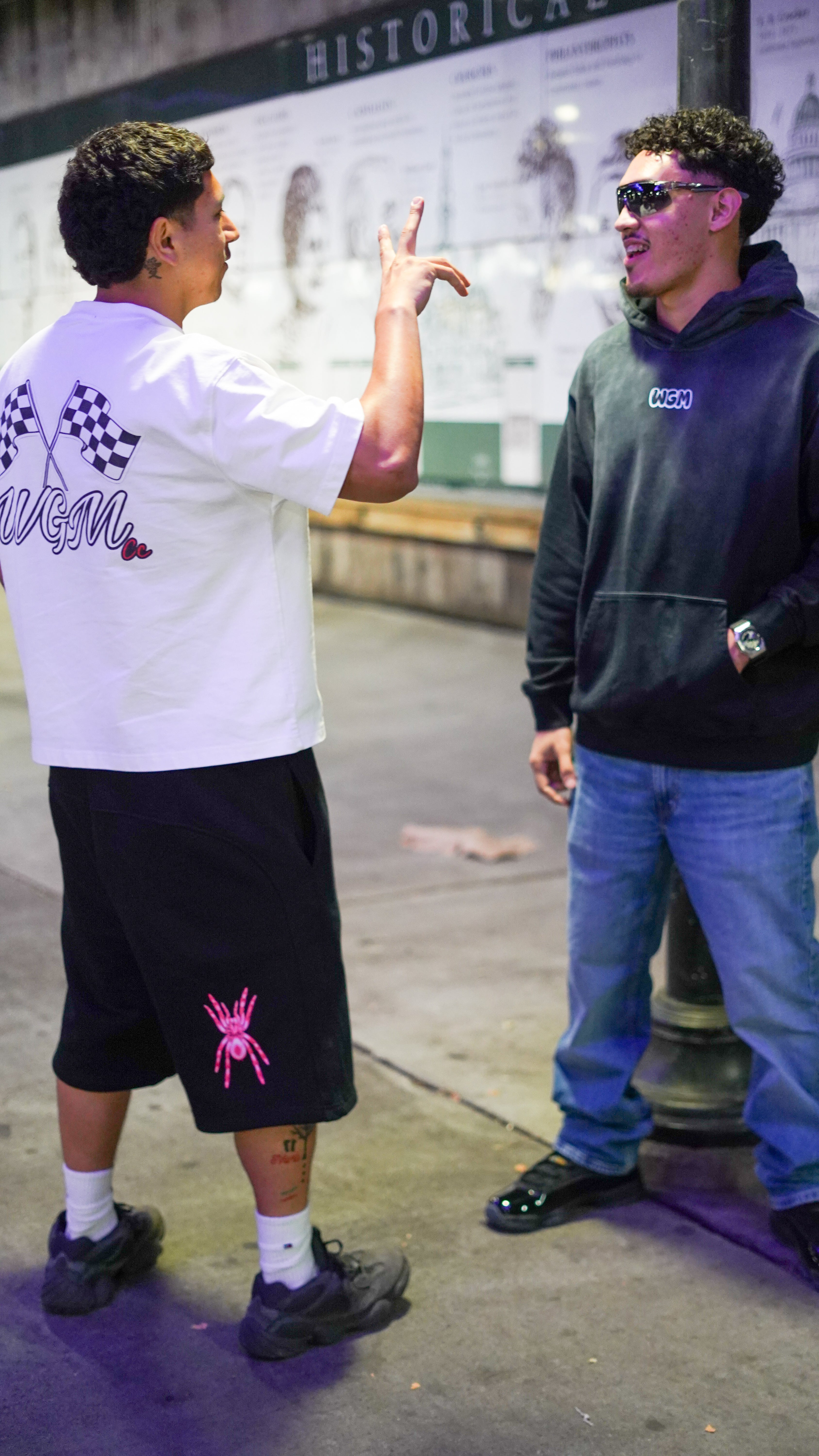 checkered flag Heavyweight Sunfade Oversized Hoodie