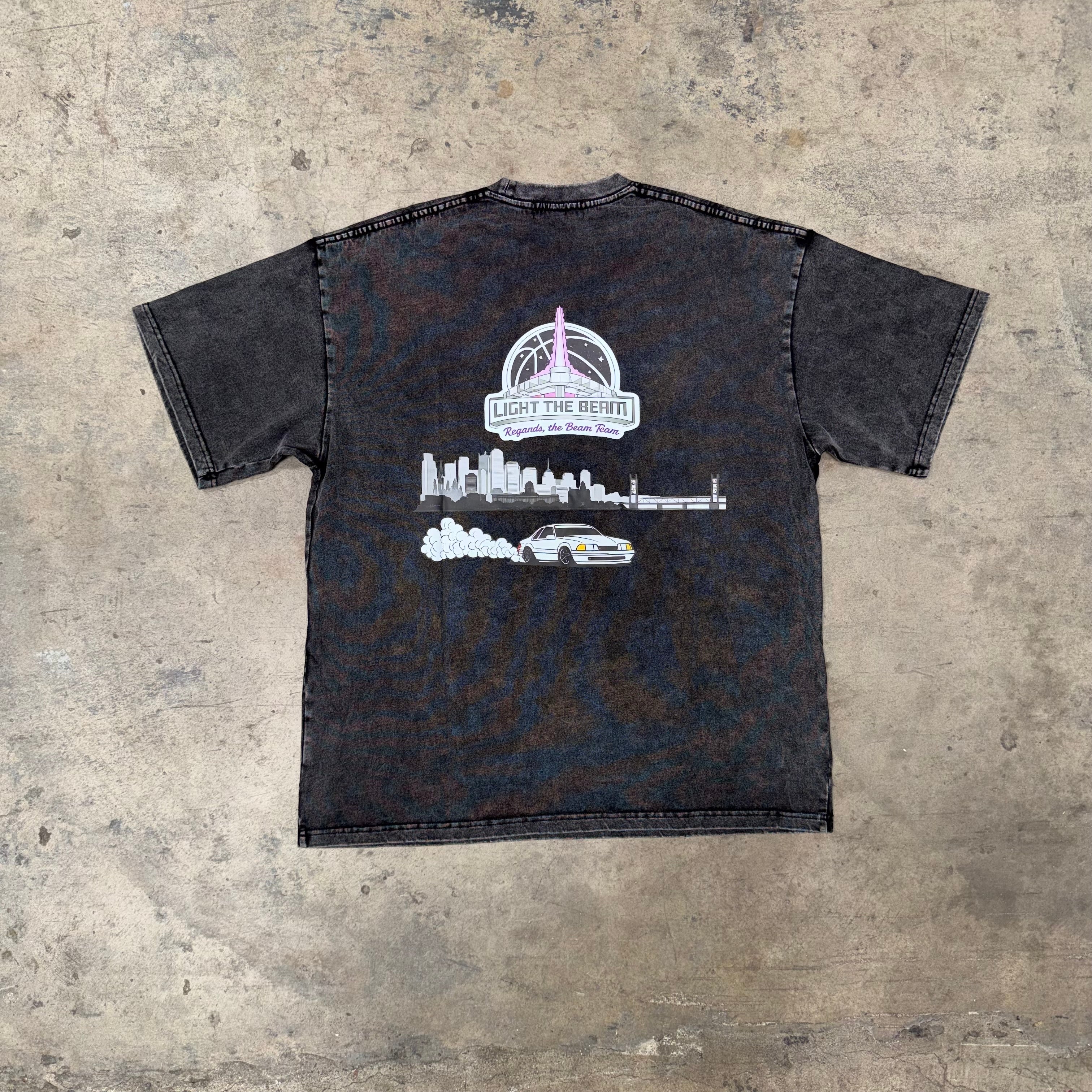 light the beam Snow Washed Oversized Tee
