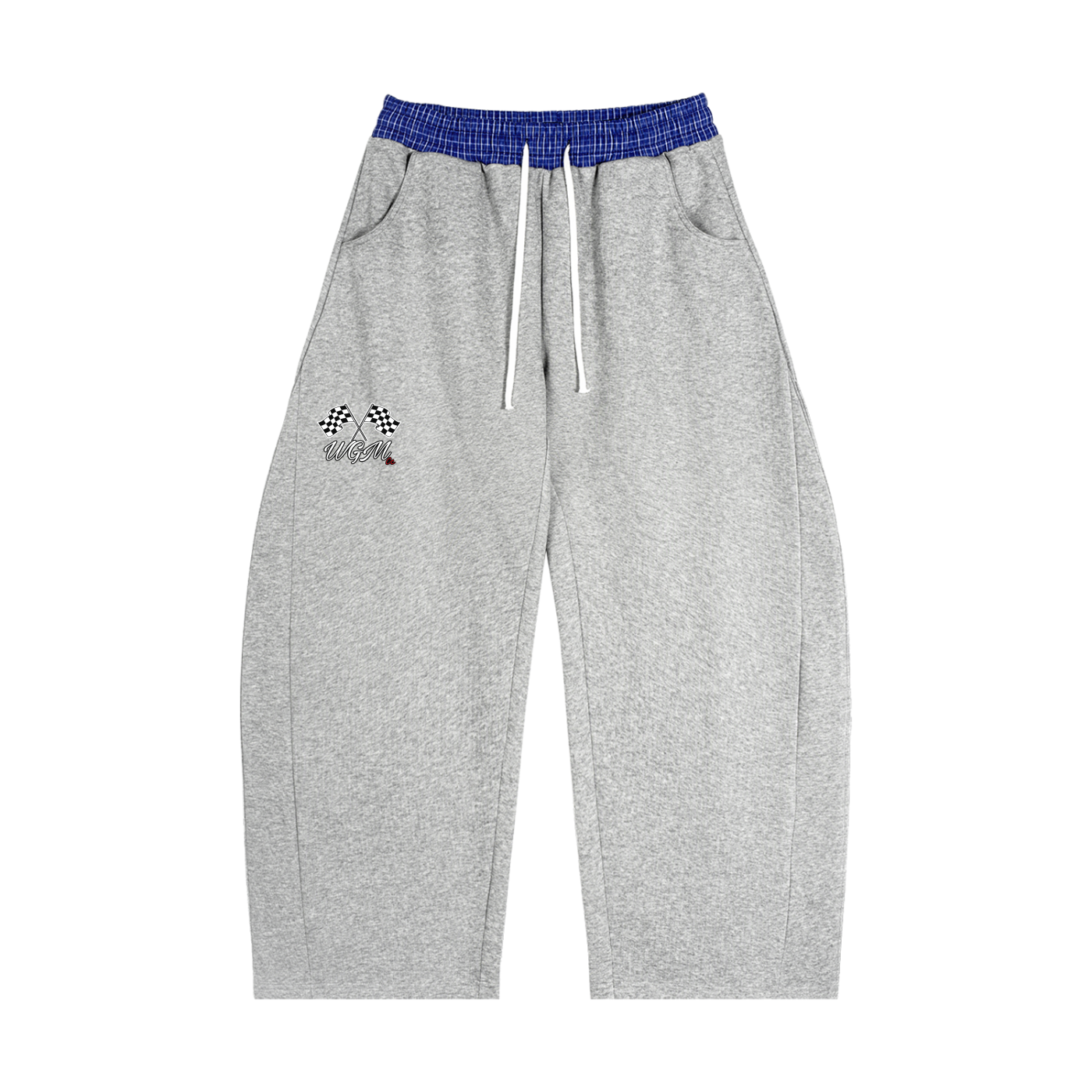 checkered baggy grey sweats